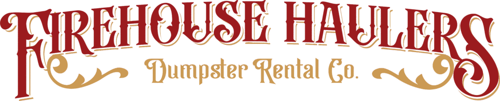 Firehouse Haulers Official Wordmark in Red and Gold